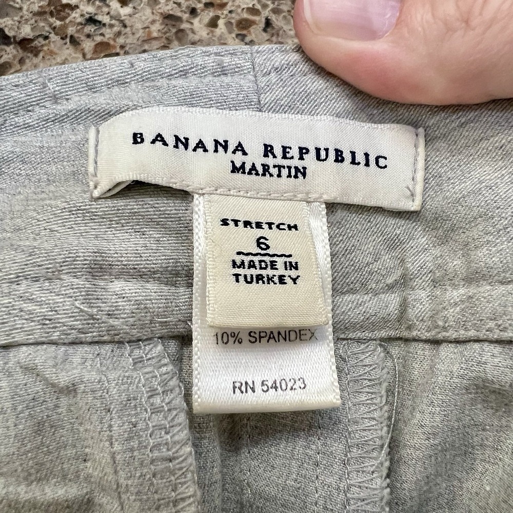 Banana Republic Gray Cuffed Dress Pants Career Business Casual‎ Trousers Stretch - Picture 6 of 7